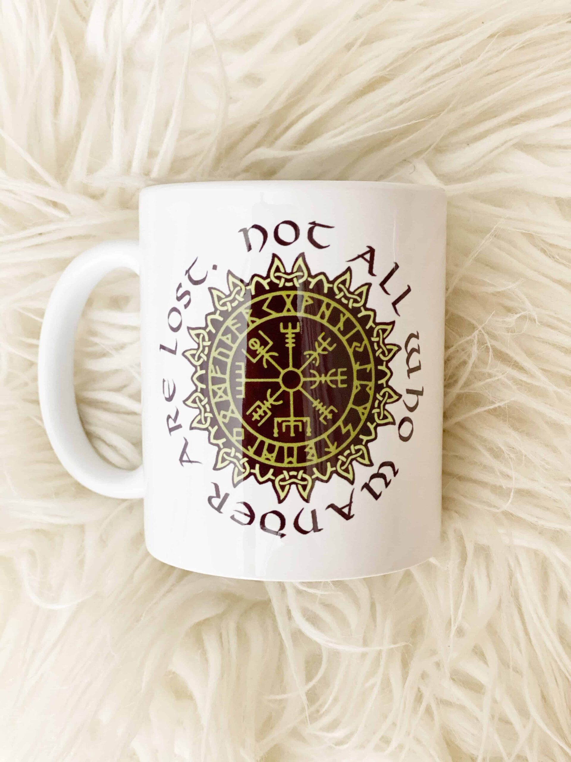 4F45F052-9396-47E4-ADE7-CED02649D8BF Vegvisir Nor all who wander are lost, mugs, steins & keyrings - Image 5