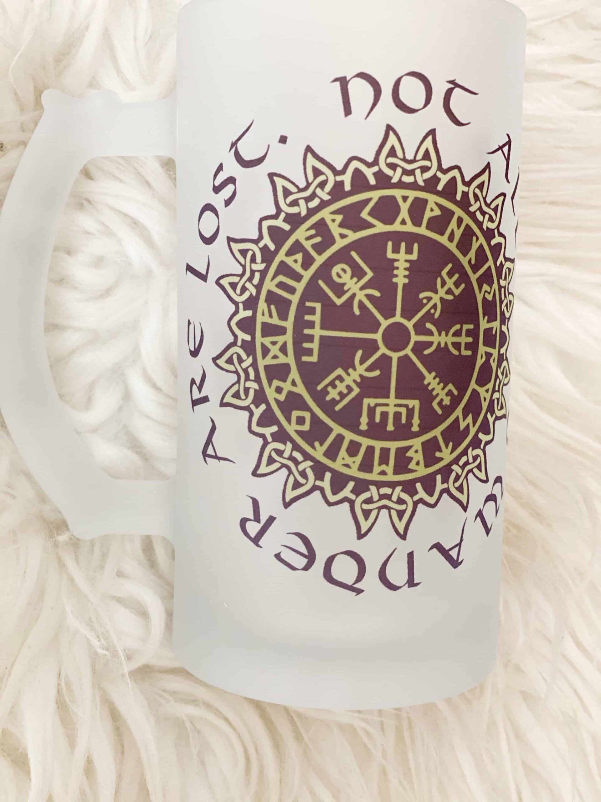 E8F42C54-BDA6-4C63-A5AA-9E34AE8DA694 Vegvisir Nor all who wander are lost, mugs, steins & keyrings - Image 4