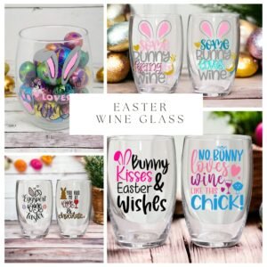 Easter Wine Glass