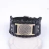 Viking Vegvisir Leather Wrap Bracelet learther viking