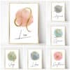 The Zodiac Sign Wall Canvas features six framed prints with watercolor zodiac symbols and names—Leo (pink/gold), Aquarius (blue/gold), Gemini, Virgo, Libra, and Sagittarius—making beautiful zodiac art for your space.