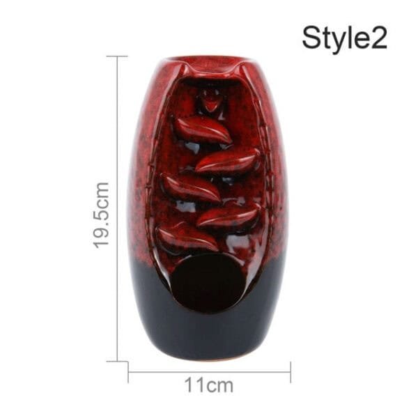 Waterfall Backflow Incense Burner with 10 incense cones - Image 2