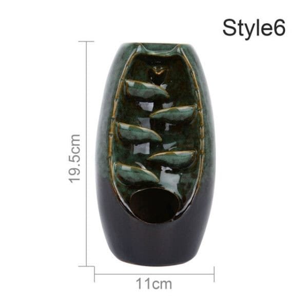 Waterfall Backflow Incense Burner with 10 incense cones - Image 4