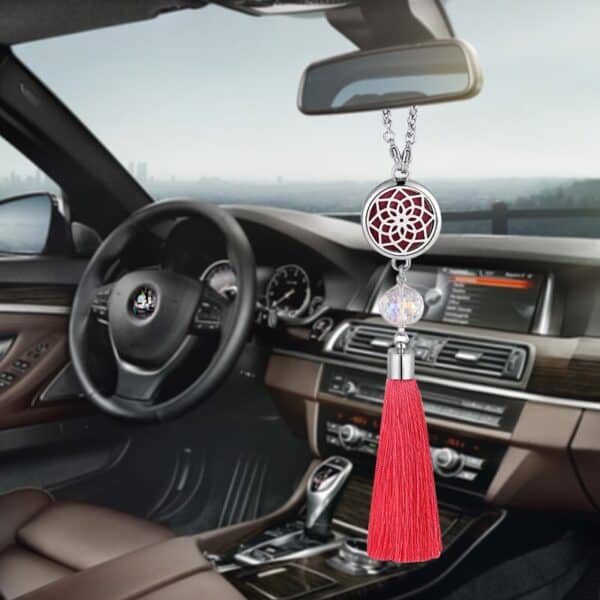 hanging car diffuser with tassel