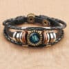 zodiac gem leather bracelet