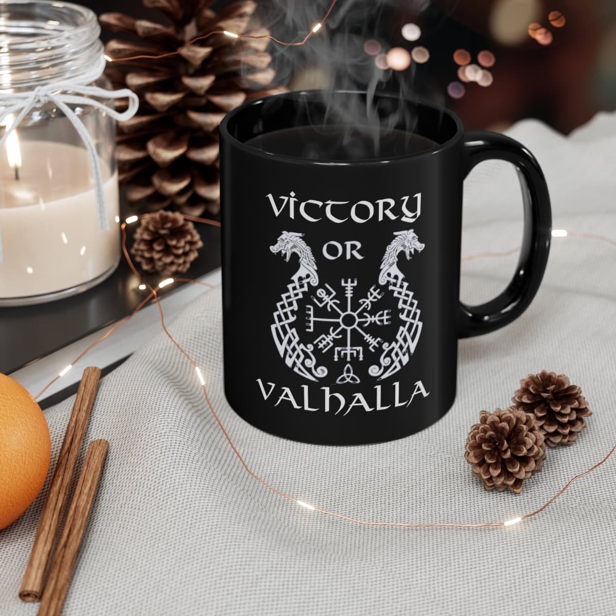 65217-27.jpg Victory or Valhalla Black Ceramic Mug - Image 4