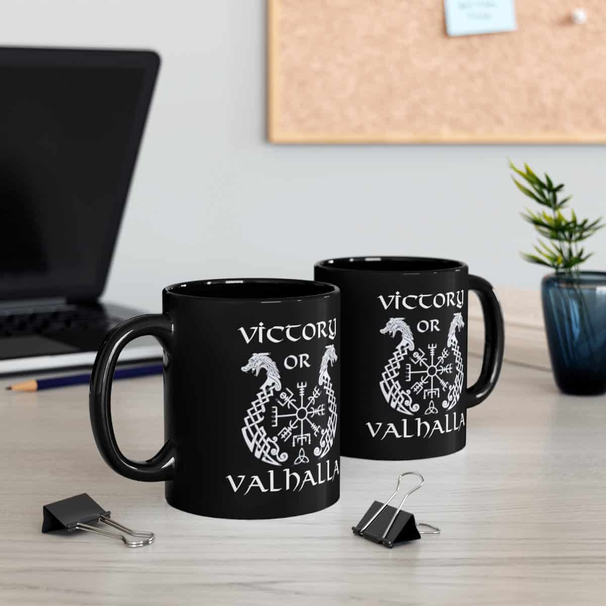 65217-28.jpg Victory or Valhalla Black Ceramic Mug - Image 5