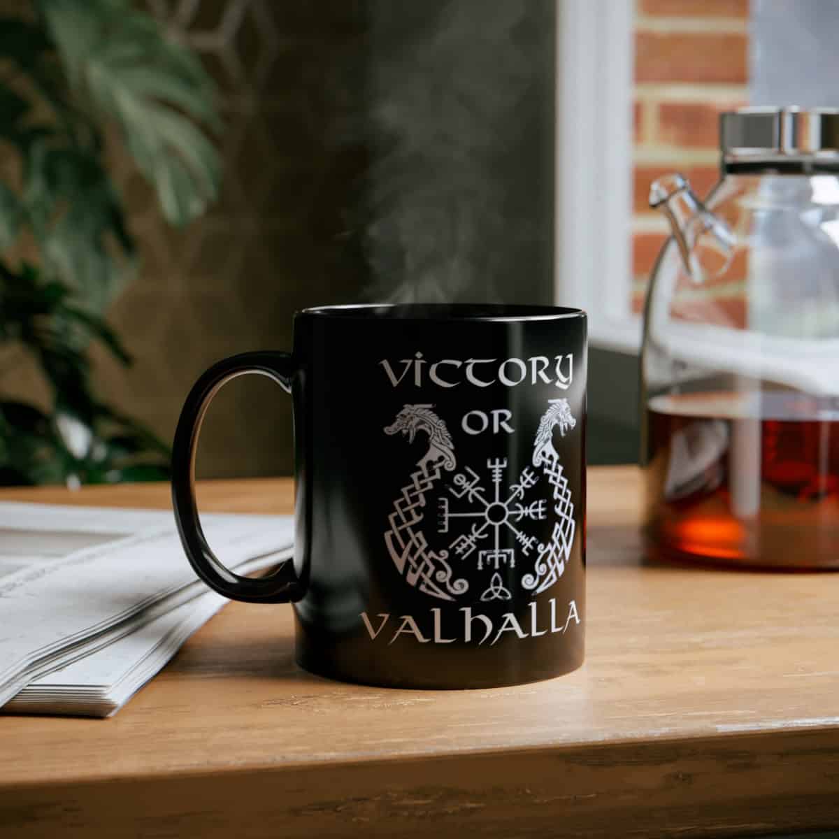 65217-29.jpg Victory or Valhalla Black Ceramic Mug - Image 6