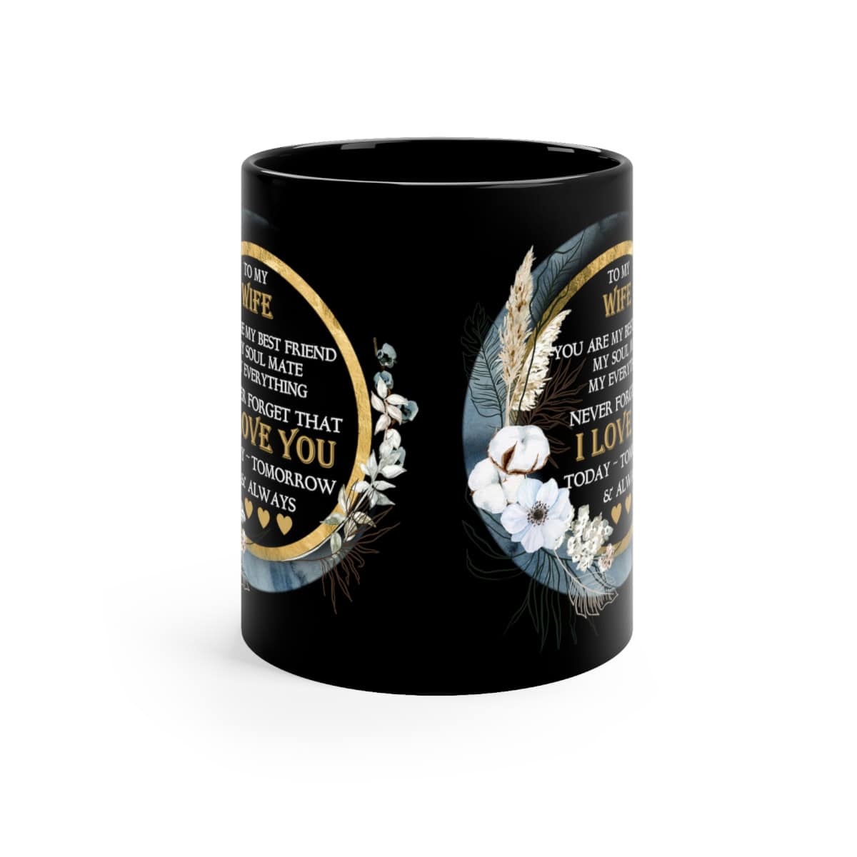 65217-49.jpg To My Wife / Girlfriend Floral Moon Mug - Image 2