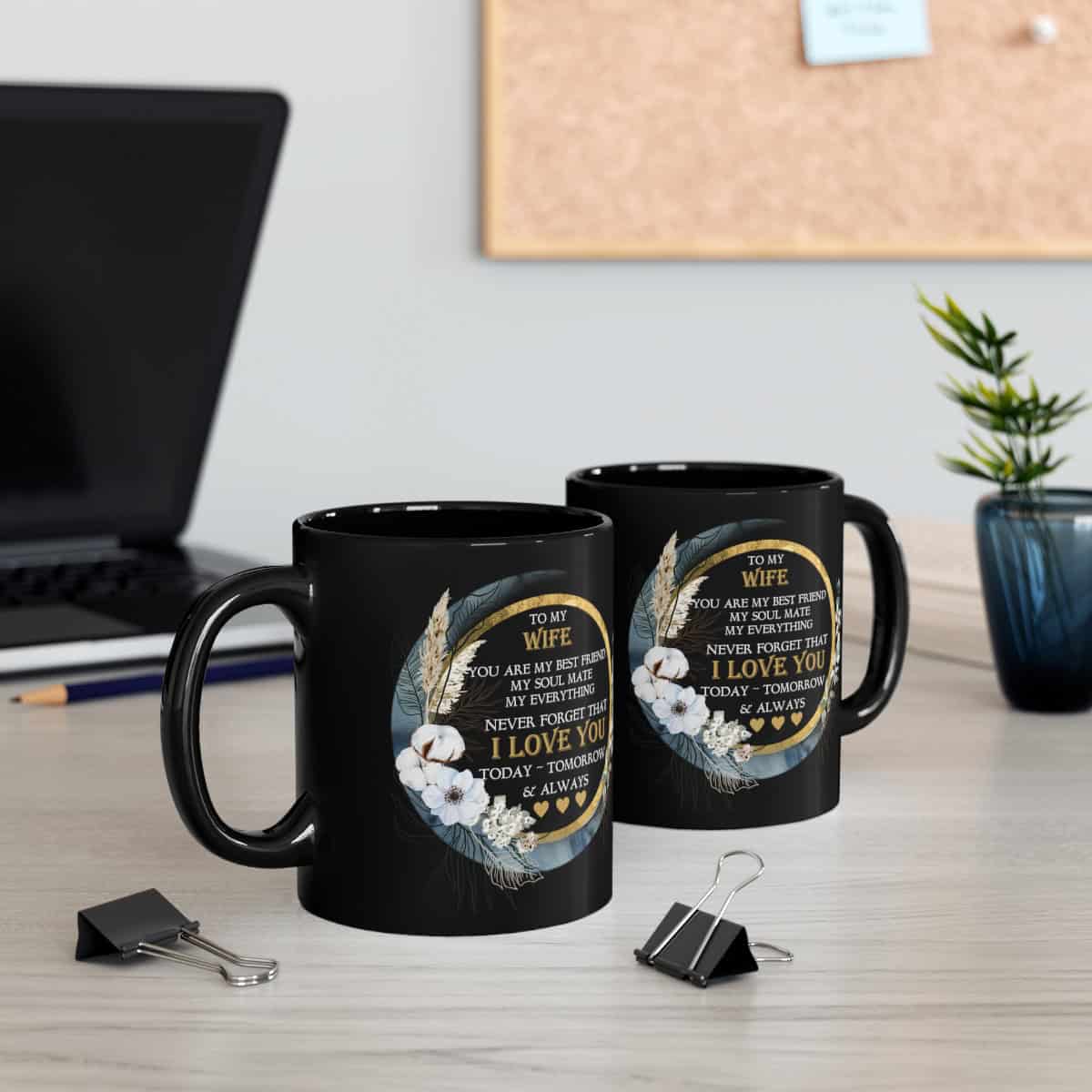 65217-52.jpg To My Wife / Girlfriend Floral Moon Mug - Image 5