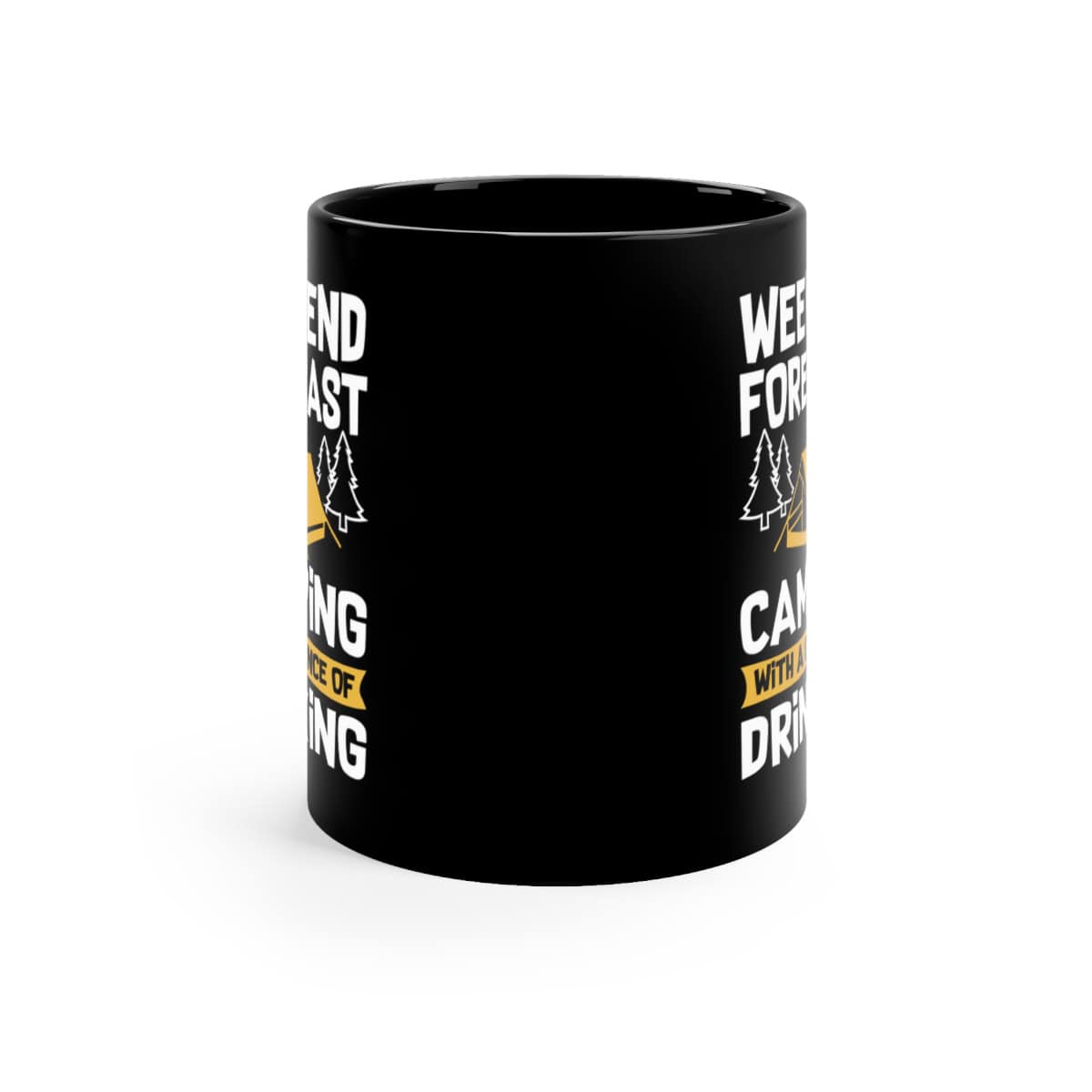 65217-7.jpg Weekend Forecast Camping 11oz Black Mug - Image 2