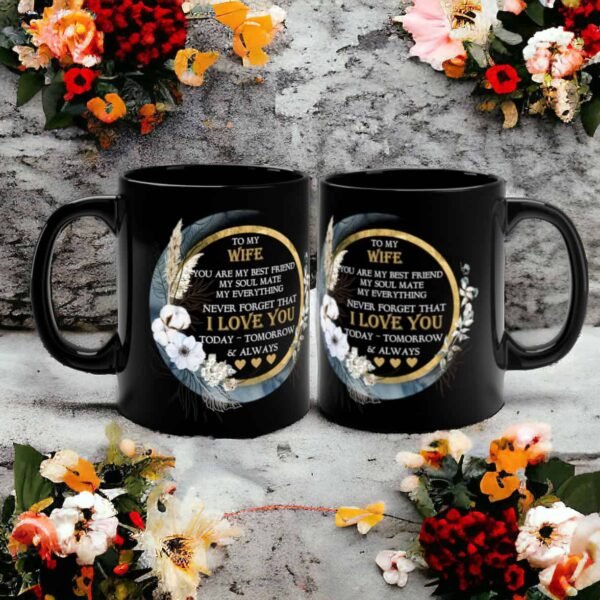 To My Wife / Girlfriend Floral Moon Mug