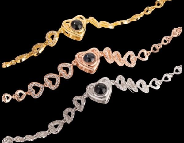 Custom Heart Photo Bracelet