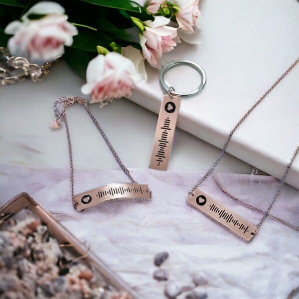 Scannable favourite song bar jewellery