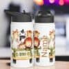 Driving Jungle Animals Personalised Water Bottle Driving jungle animals personalised water bottle