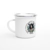 Horned woman Taurus enamel mug