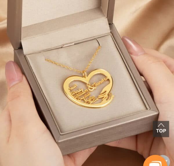 Multi Name Heart Necklace - Image 7