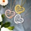Multi Name Heart Necklace multi name heart necklace. Silver, Gold, Rose Gold
