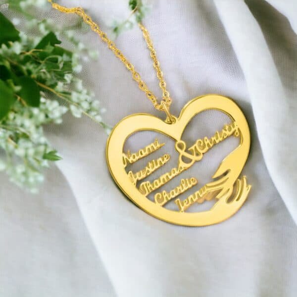 Multi Name Heart Necklace - Image 5