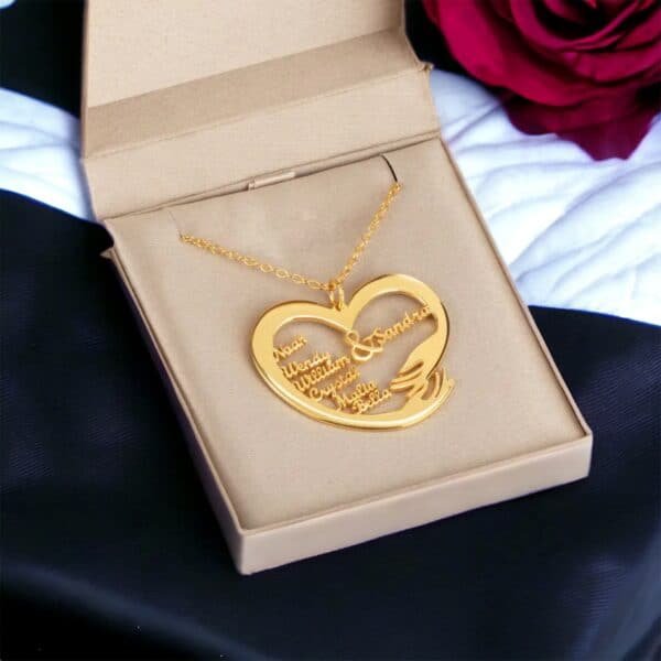 Multi Name Heart Necklace - Image 2