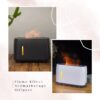 240ml Flame Effect Aromatherapy Diffuser black and white flame effect diffuser