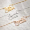 Personalised 2 Name Double Heart Necklace double heart personalised necklace