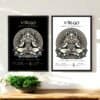 Virgo Zodiac Viking Earth Goddess Jord and Runes of Virgo on a Black or white background. Printable, Printed Or Wood Framed Print. Il Fullxfull.6775634422 5a8z 100x100