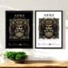 Aries Zodiac Viking God Odin with ravens and Runes. Black or white background. Printable, Printed Or Wood Framed Print. Il Fullxfull.6823423105 Gvgh 100x100