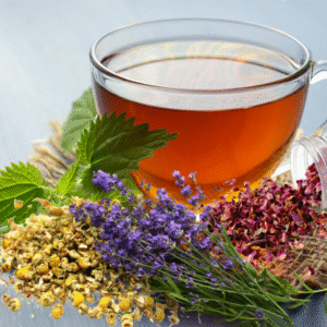 The Cancer Zodiac herbal tea with lavender, chamomile, rose and mint
