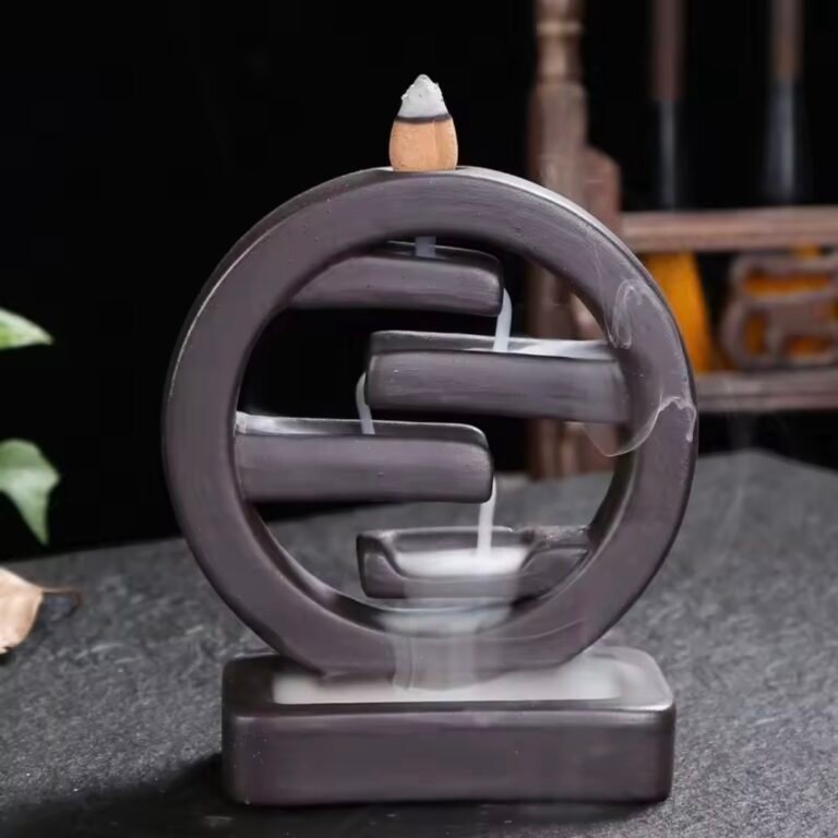 Backflow Incense Burner – Ceramic Waterfall Smoke Fountain Incense Burner