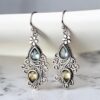 925 Sterling Silver Earrings with Sea Blue Topaz & Citrine Dangle Earrings Photoroom 20250924 184202 100x100