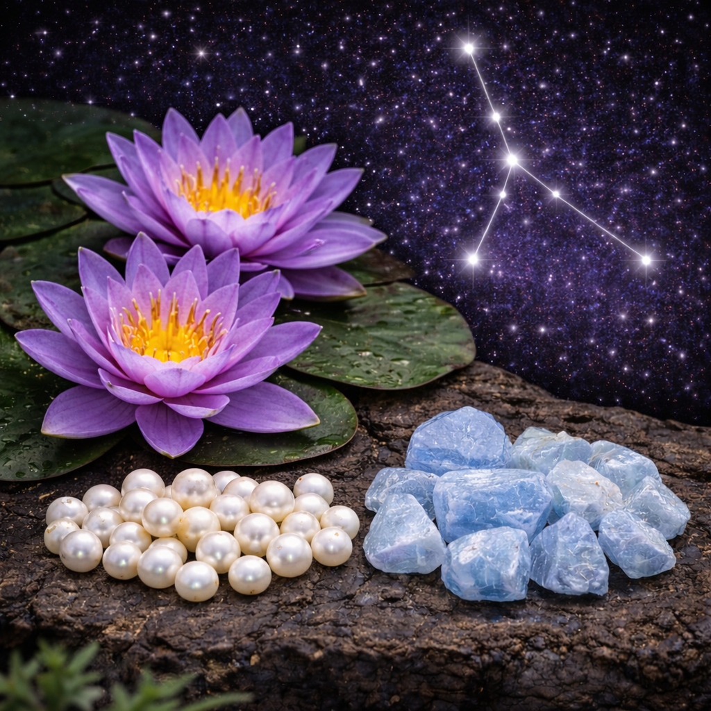 Indigenous Australian Astrology flowers and crystals