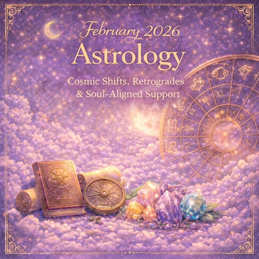 Astrology theme with cosmic elements.