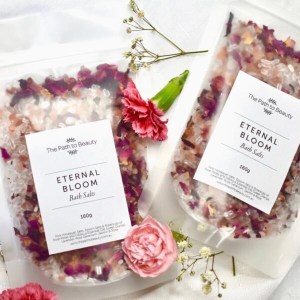 Personalised Name Bracelet with Evil Eye Charm Eternal Bloom Bath Salts
