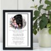 Becoming a Mother Custom Moon Phase & Poem Print, Framed or Unframed Gift for Mum. Framed poem about motherhood and guidance.