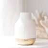 Coastal Ceramic Essential Oil Diffuser Costal white ceramic and bamboo ultrasonic diffuser
