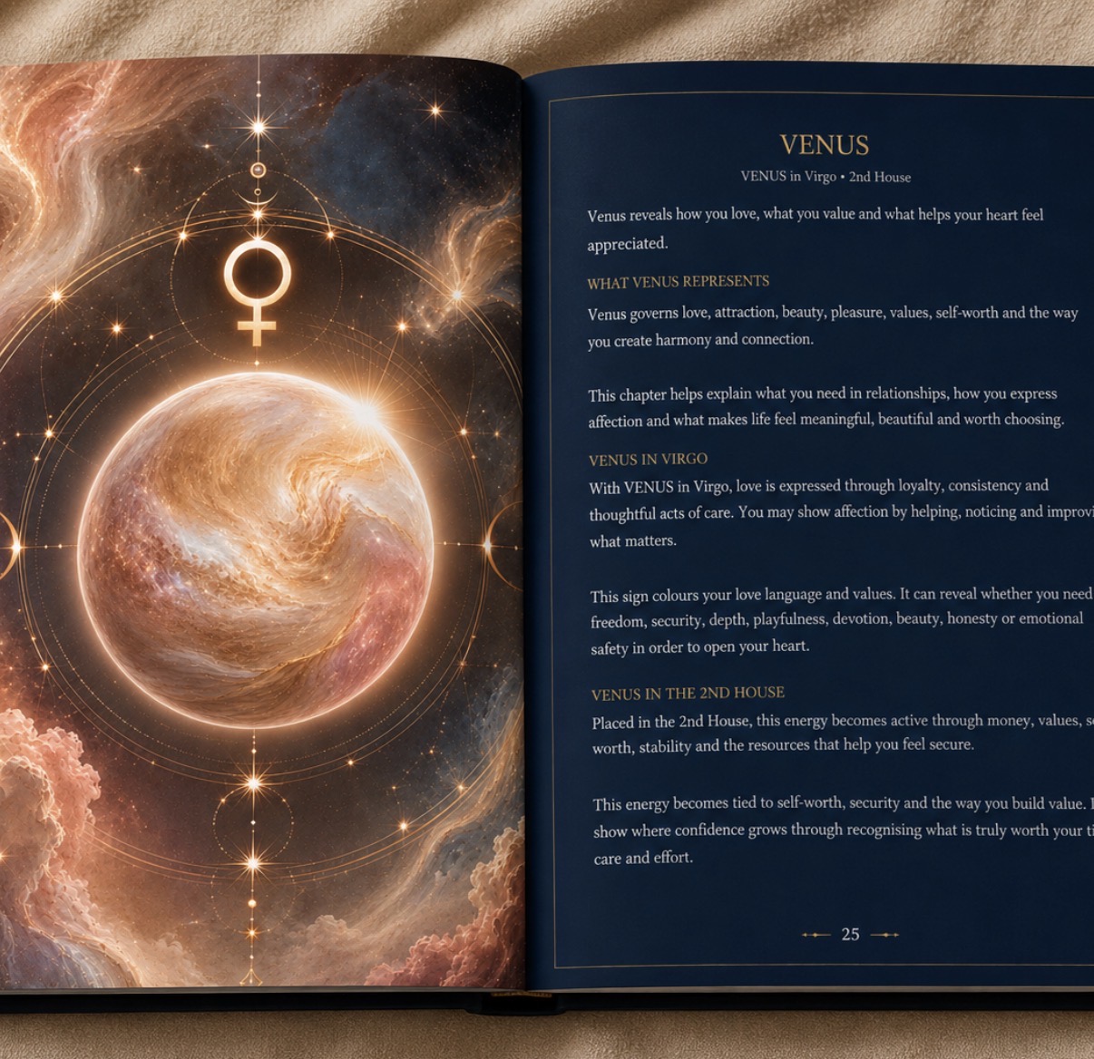 screenshot Cosmic illustration with Venus symbol