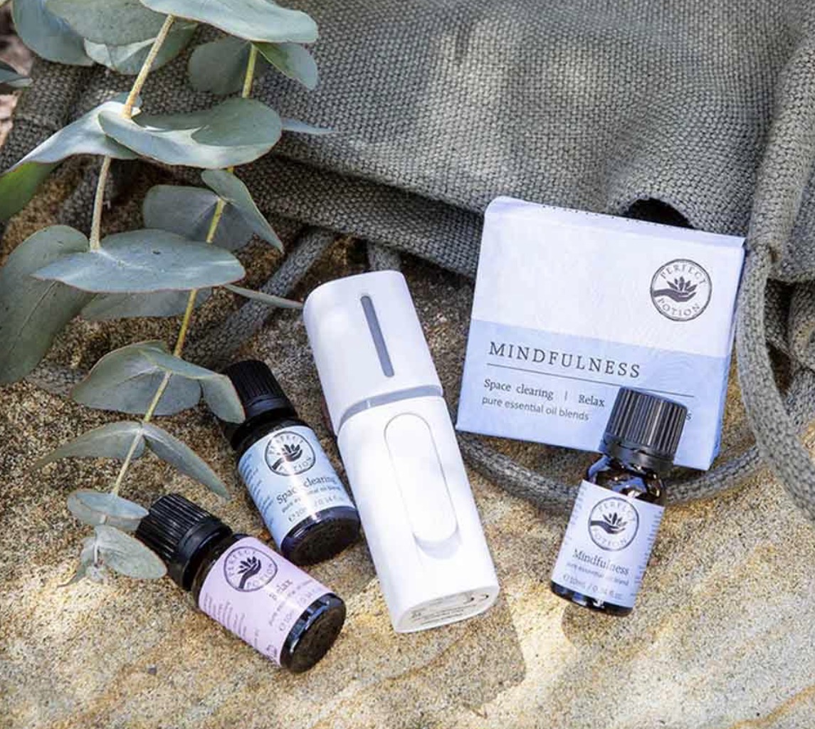 screenshot Essential oils and diffuser for mindfulness