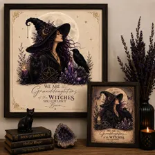 ligh tvintage witch wall art