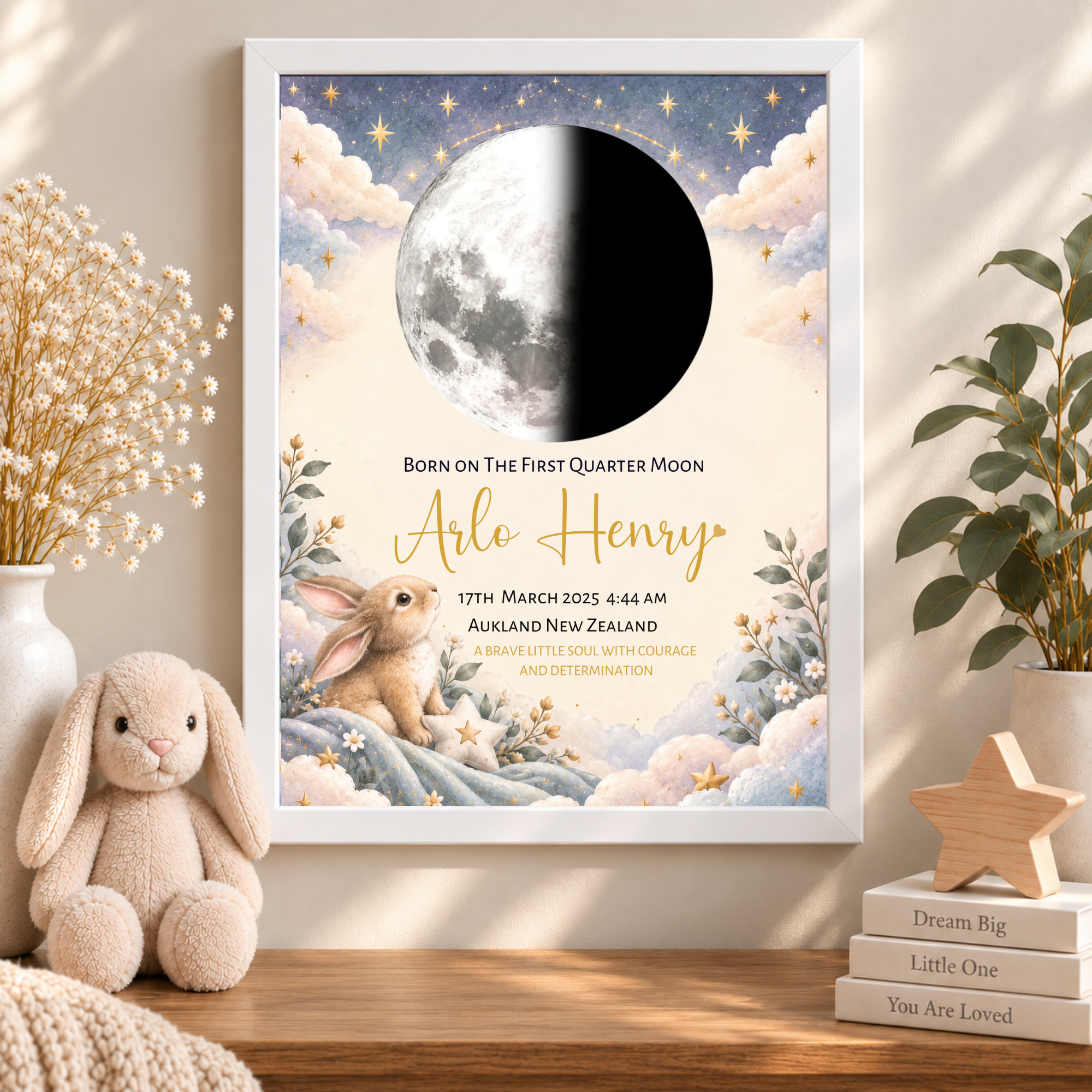 bunnyrealmoonphasedwallwhiteframe bunnyrealmoonphasedwallwhiteframe