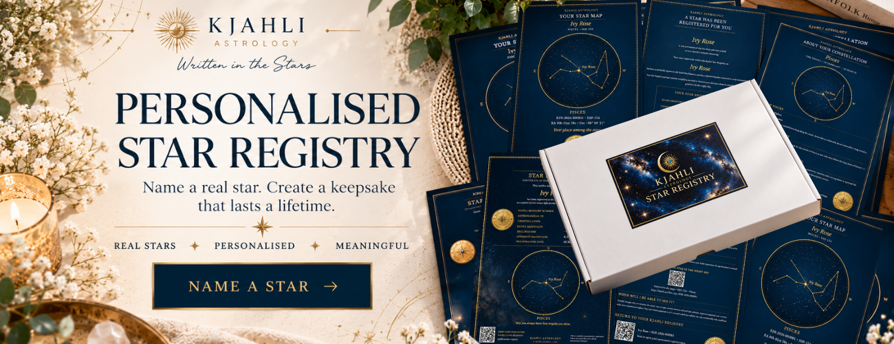 Kjahli personalised Star Registry gift package